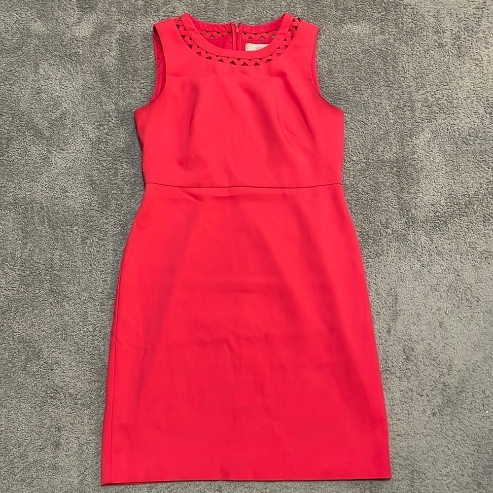 EC Loft Sleeveless Dress - Orange / Pink - Size 4